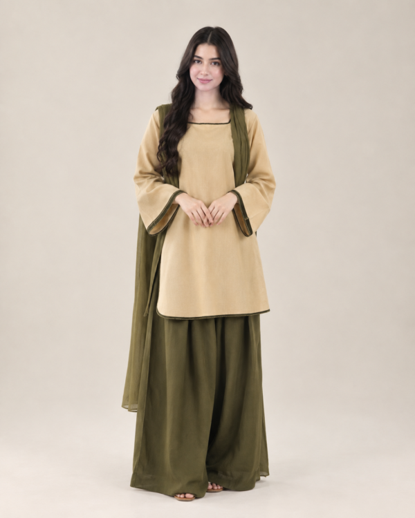 Ivory & Olive Suit - Stitched