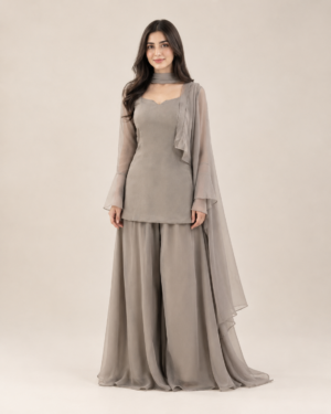Elegant Taupe Grey - Stitched