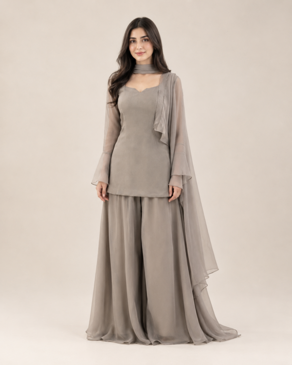 Elegant Taupe Grey - Stitched
