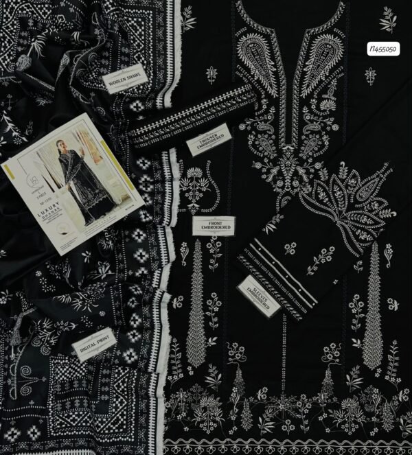 NOIR EMBROIDERED PREMIUM DHANAK FABRIC